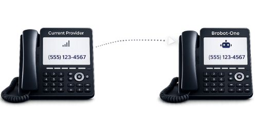 Switch your number from your current provider to Brobot One