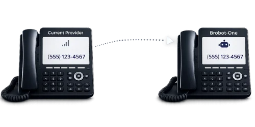 Port your number from your current provider to Brobot One